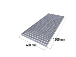 Gegalvaniseerd Rooster Vloerplateau Vloerpaneel Gaasvloerpaneel Raster Afwatering Goot Ventiel Zware Belasting Weerbestendig Staal Zinkcoating 1000 x 600 x 30 mm 4mm Dikte Metaal Draagvermogen 600kg